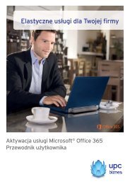 Przewodnik uÅ¼ytkownika MicrosoftÂ® Office 365 - UPC Biznes