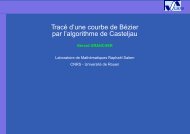 TracÃ© d'une courbe de BÃ©zier par l'algorithme de Casteljau