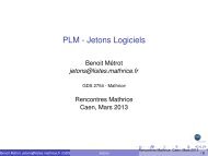 PLM - Jetons Logiciels - Mathrice