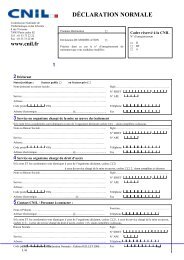 Formulaire de dÃ©claration normale Ã  la CNIL