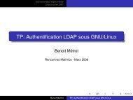 TP: Authentification LDAP sous GNU/Linux - Mathrice