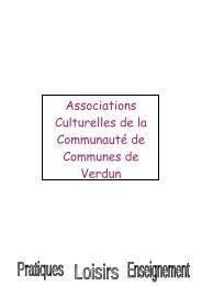 Associations Culturelles de la CommunautÃ© de Communes de Verdun