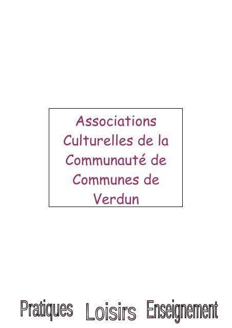Associations Culturelles de la CommunautÃ© de Communes de Verdun