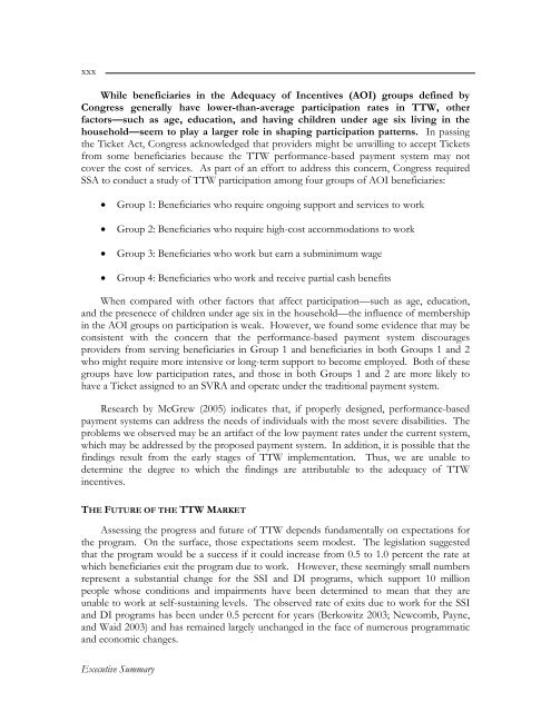 Evaluation of the  Ticket To Work Program - Mathematica Policy ...