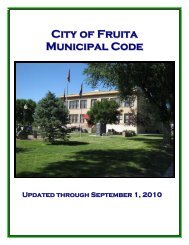 City of Fruita Municipal Code