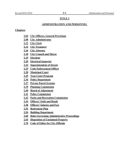 City of Fruita Municipal Code