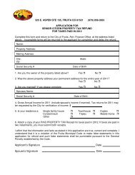 Senior Citizen Property Tax Rebate Application - City of Fruita