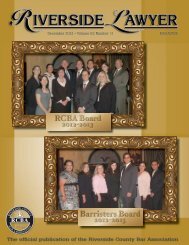 December 2012 - Riverside County Bar Association