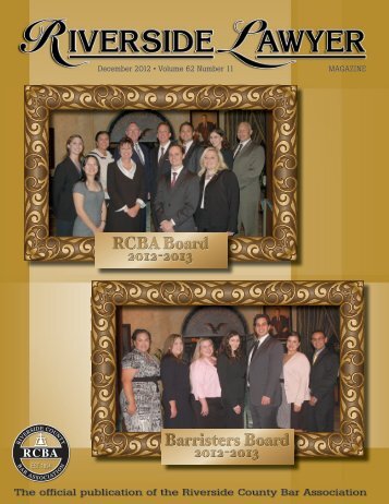 December 2012 - Riverside County Bar Association