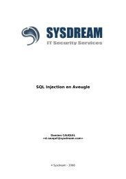 SQL Injection en Aveugle - Sysdream