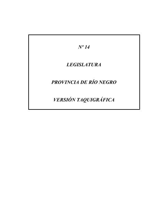 Nº - Legislatura de Río Negro