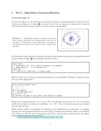 1 TD 2 : Algorithme d'autoclassification - xavierdupre.fr