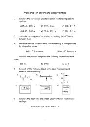 Unit Problems - Meldrum Academy