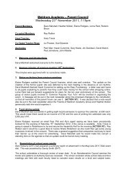 Minutes parent Council 23-11-2011 - Meldrum Academy