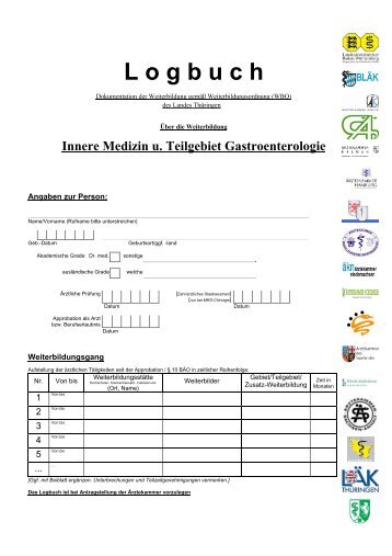 Logbuch fÃ¼r FA Innere Medizin und Gastroenterologie