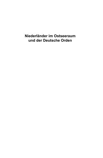Niederländer im Ostseeraum und der Deutsche Orden - oops