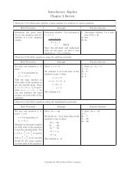 Introductory Algebra Chapter 2 Review - Club TNT