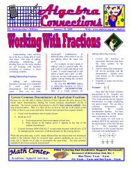 Lowest Common Denominators & Equivalent ... - Madison VOICES