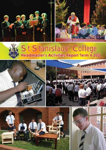 Headmaster's Activities Report Term 4 2011 - St Stanislaus College