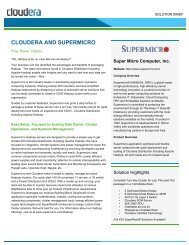 CLOUDERA AND SUPERMICRO - Cloudera Blog