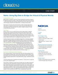 CASE STUDY Nokia: Using Big Data to Bridge the ... - Cloudera Blog