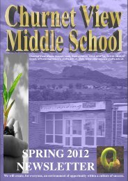 Spring Newsletter 2011-2012 - Churnet View Middle School