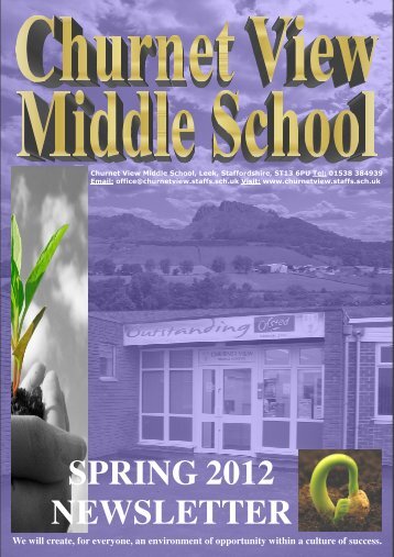 Spring Newsletter 2011-2012 - Churnet View Middle School