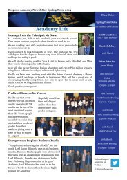 Academy Life Newsletter - February 2013 - Drapers' Academy