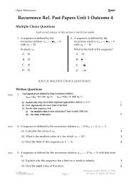 Recurrence Rel. Past Papers Unit 1 Outcome 4 - Mathsrevision.com