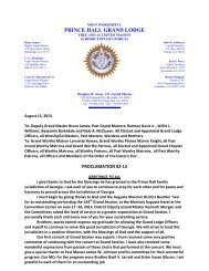 Proclamation 02-13 - Prince Hall Grand Lodge of Georgia