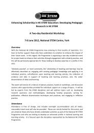 Enhancing Scholarship in HE STEM Education: Developing ...