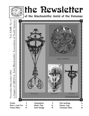 November December - Blacksmiths' Guild of the Potomac