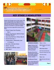 Newsletter keystage 3 (1) - Meadow-Hall School