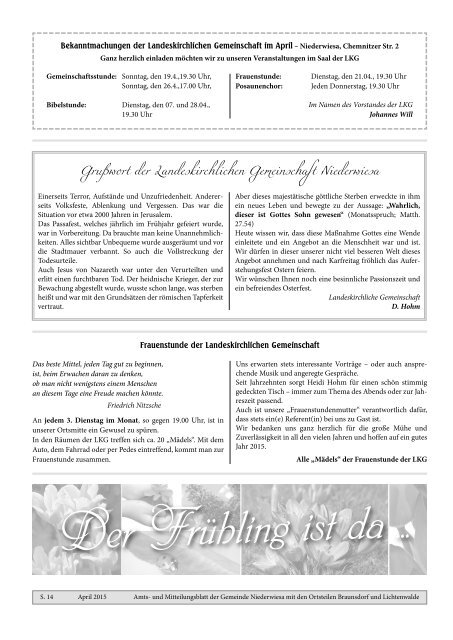 Amts- und Mitteilungsblatt April 2015