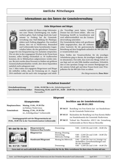 Amts- und Mitteilungsblatt April 2015