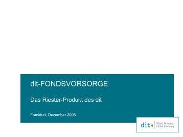 Allianz-dit Fondsvorsorge PrÃ¤sentation - Fondsportal24.de