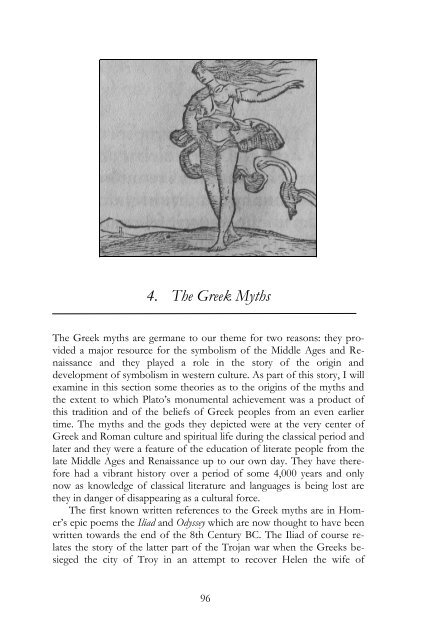 4. The Greek Myths - Symbolic Literature of the Renaissance