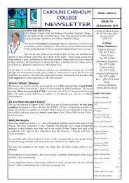 Term 3 Issue 15 2010 - Caroline Chisholm College