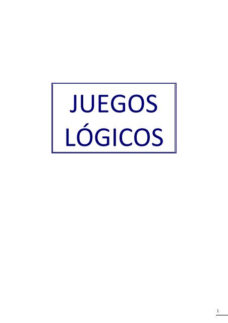 JUEGOS LÓGICOS