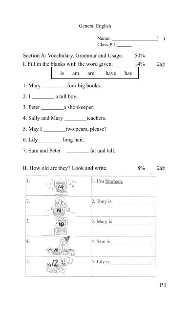 section-a-vocabulary-grammar-and-usage-50-i-fill-in-the-blanks