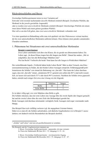Rückwärtsschließen und Bayes - mathematik-meyer.de