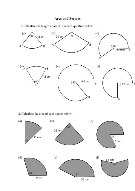 Arcs and Sectors - Knightswood Secondary School