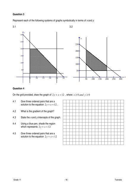 Grade 11 Tutorials - Maths Excellence