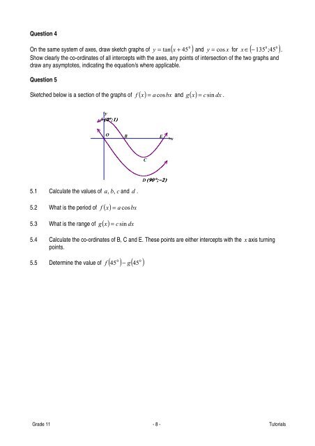 Grade 11 Tutorials - Maths Excellence