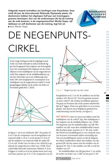 De negenpuntscirkel - Nederlandse Wiskunde Olympiade