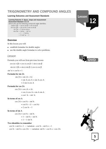 Gr 12 Double Angles - Maths Excellence