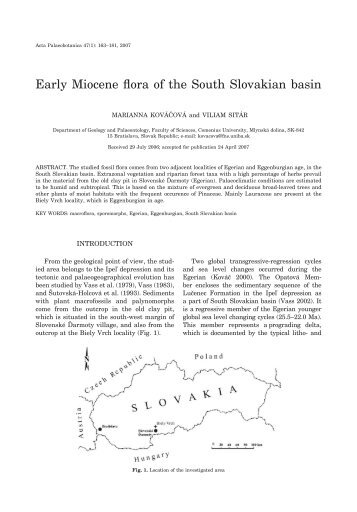 Early Miocene flora of the South Slovakian basin