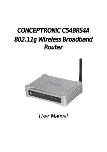 CONCEPTRONIC C54BRS4A 802.11g Wireless Broadband Router