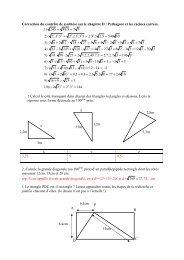 Correction duContrôle de synthèse sur le chapitre Pythagore2010