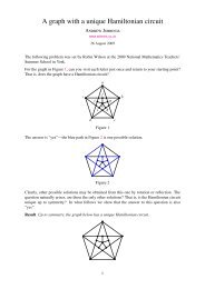A graph with a unique Hamiltonian circuit - Arbelos